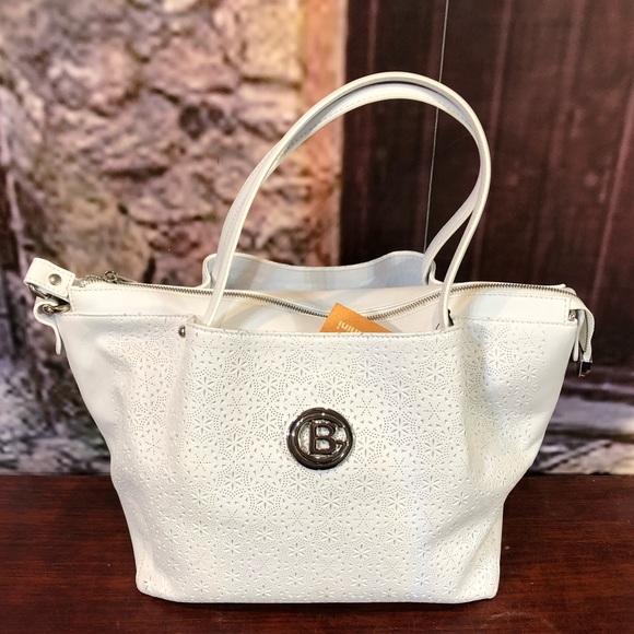 BALDININI WHITE LEATHER HANDBAG - Picture 2 of 7
